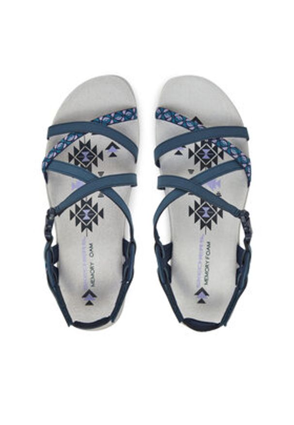 skechers - Skechers Sandały 40955 NVY Granatowy. Kolor: niebieski. Materiał: skóra