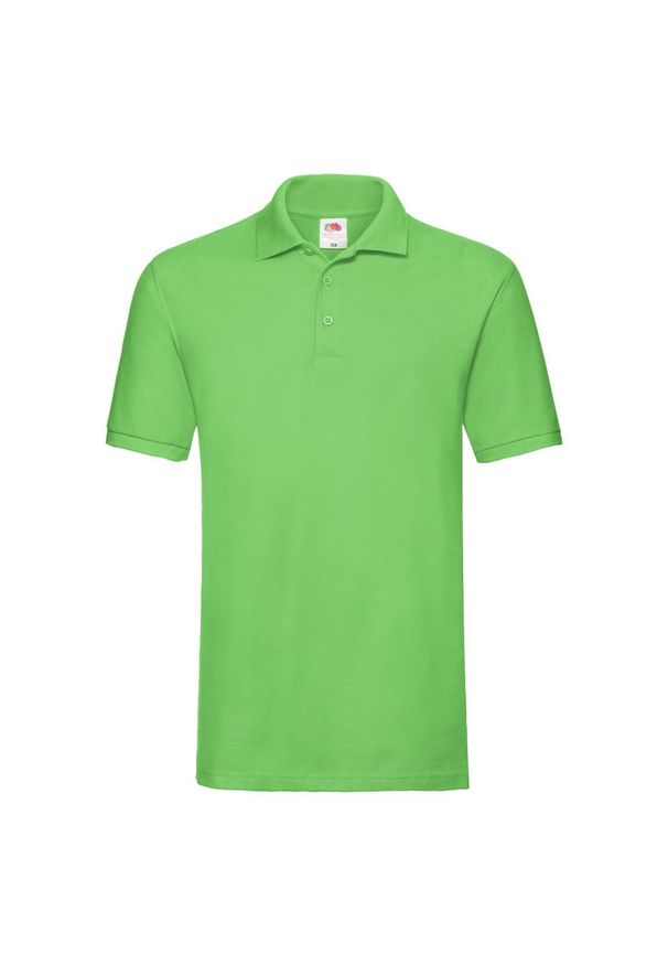 FRUIT OF THE LOOM - Męska Koszulka Polo Premium. Typ kołnierza: polo. Kolor: żółty, wielokolorowy, zielony