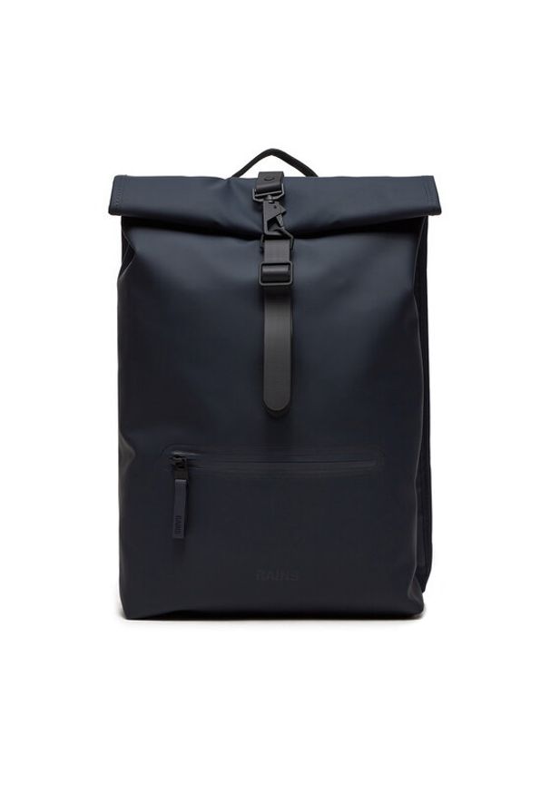 Rains Plecak Rolltop Rucksack W3 13320 Granatowy. Kolor: niebieski. Materiał: materiał