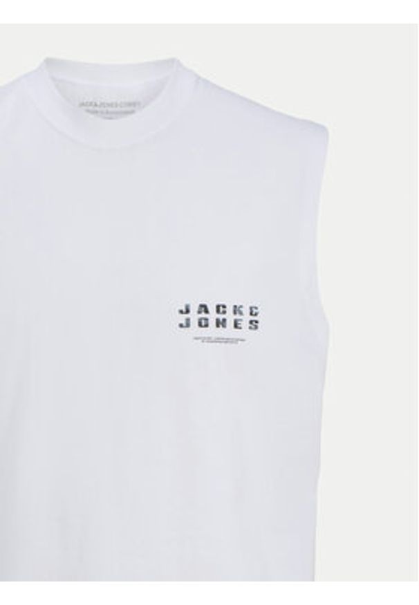 Jack & Jones - Jack&Jones Tank top Charge 12274740 Biały Relaxed Fit. Kolor: biały. Materiał: bawełna