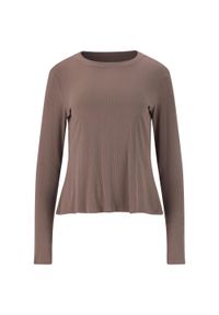 Damska koszulka z długim rękawem Athlecia Mandes. Kolor: beżowy, wielokolorowy, brązowy. Długość rękawa: długi rękaw. Długość: długie. Sezon: zima. Sport: fitness #1