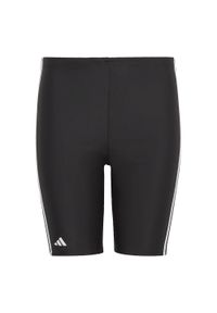 Adidas - Classic 3-Stripes Swim Jammers. Kolor: czarny, biały, wielokolorowy. Materiał: materiał. Długość: krótkie. Sezon: lato. Styl: sportowy. Sport: pływanie