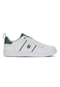 Buty do chodzenia męskie K-Swiss Lozan Match. Kolor: biały. Materiał: guma, skóra, materiał. Szerokość cholewki: normalna. Sport: turystyka piesza