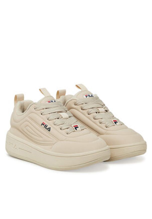 Fila Sneakersy Superbubble FFW0536 70027 Beżowy. Kolor: beżowy. Materiał: skóra