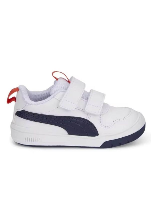 Buty do chodzenia dla dzieci Puma Multiflex SL V PS. Zapięcie: rzepy. Kolor: wielokolorowy, niebieski. Materiał: materiał, syntetyk. Szerokość cholewki: normalna. Sport: turystyka piesza