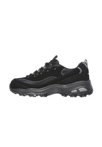 skechers - Buty na co dzień damskie SKECHERS D LITES BIGGEST FAN skóra. Okazja: na co dzień. Kolor: czarny. Materiał: skóra