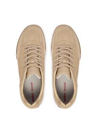 Hugo - HUGO Sneakersy Keeston 50557858 Beżowy. Kolor: beżowy. Materiał: skóra #3