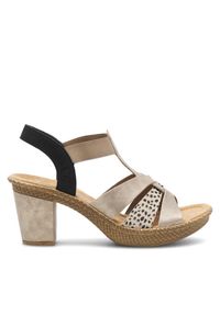Sandały Rieker. Kolor: beżowy #1