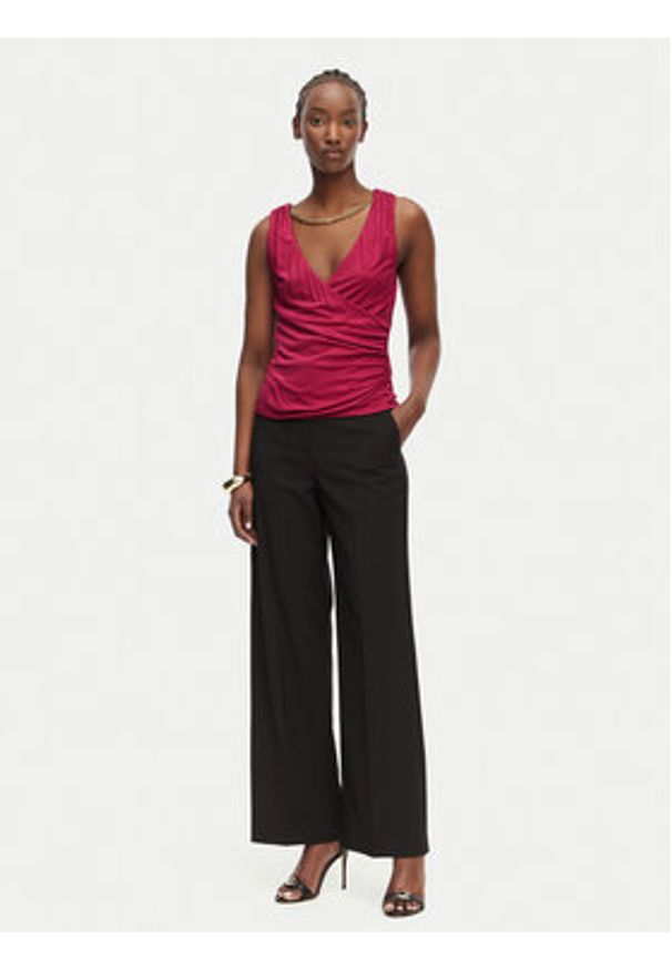 Marciano Guess Top G6GP11 K3617 Różowy Slim Fit. Kolor: różowy. Materiał: wiskoza