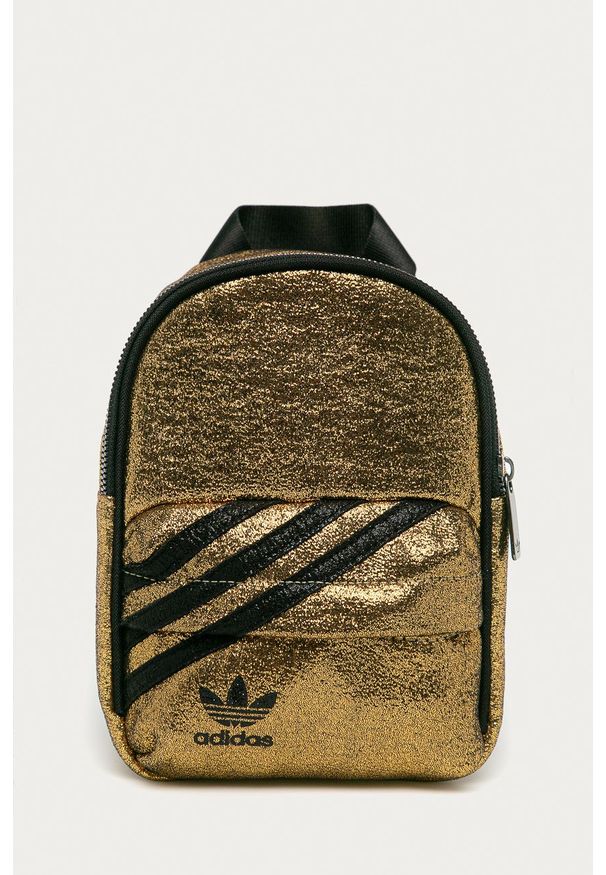 adidas Originals Plecak GN2150 damski kolor złoty mały z aplikacją. Kolor: złoty. Wzór: aplikacja