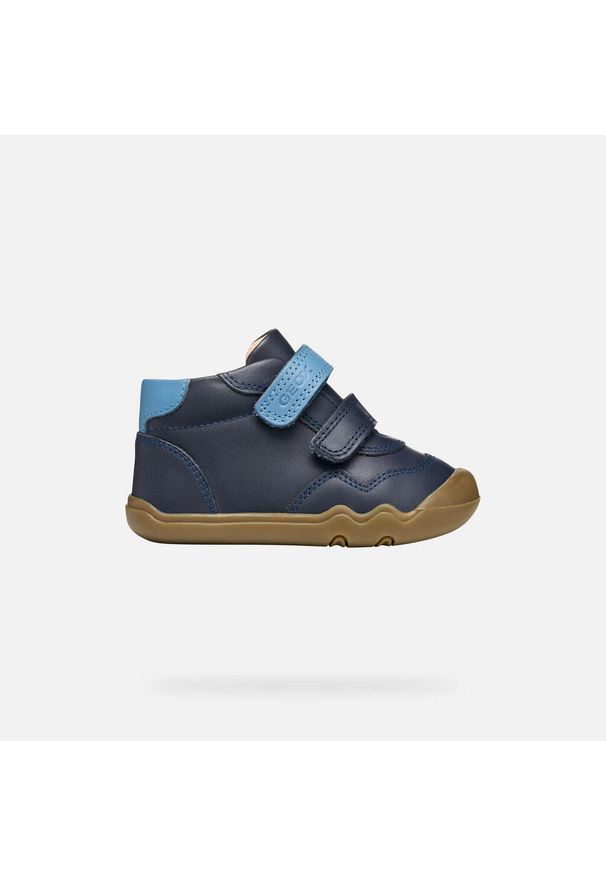Geox - Buty GEOX B STEPPIEUP BOY Niebieski. Okazja: na co dzień. Kolor: niebieski. Materiał: skóra