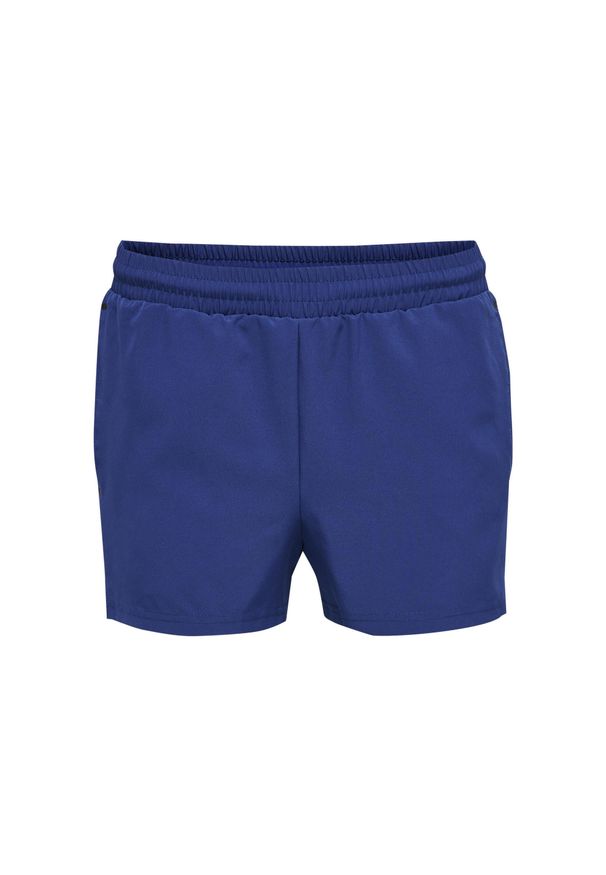 Szorty damskie Hummel Move Grid. Kolor: niebieski. Materiał: materiał. Wzór: nadruk. Sport: fitness