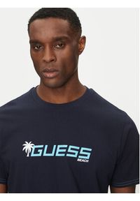 Guess T-Shirt F5GI06 I3Z14 Granatowy Regular Fit. Kolor: niebieski. Materiał: bawełna