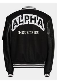 Alpha Industries Kurtka bomber College 146111 Czarny Relaxed Fit. Kolor: czarny. Materiał: syntetyk