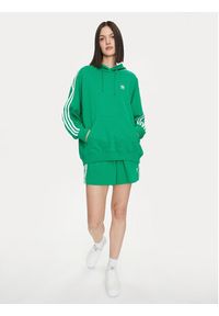 Adidas - adidas Bluza adicolor 3-Stripes IN8398 Zielony Oversize. Kolor: zielony. Materiał: bawełna, syntetyk #3