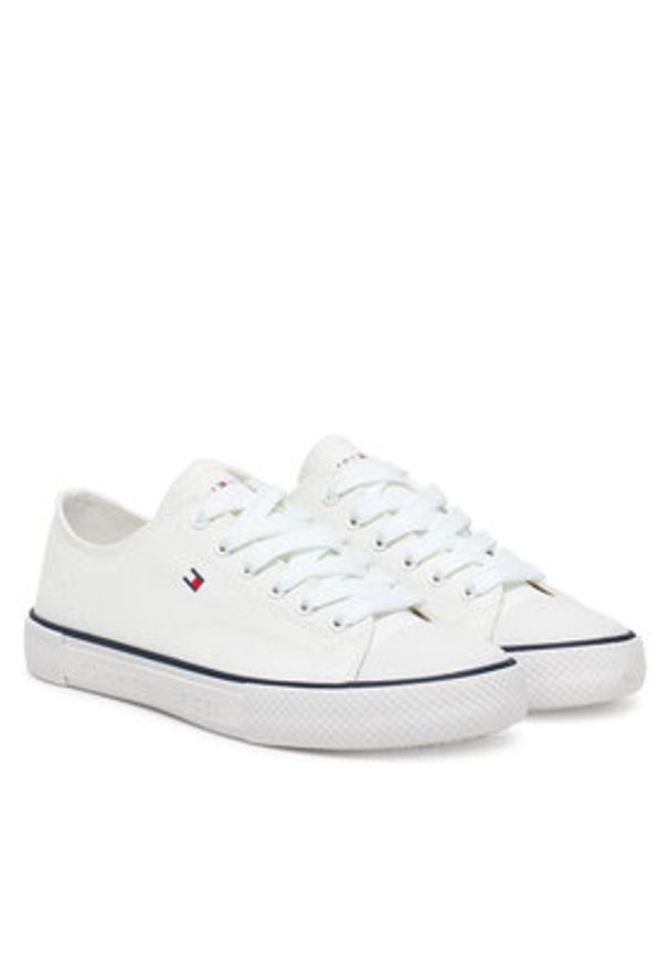 TOMMY HILFIGER - Tommy Hilfiger Trampki T3X9-33846-0890100 Biały. Kolor: biały. Materiał: materiał