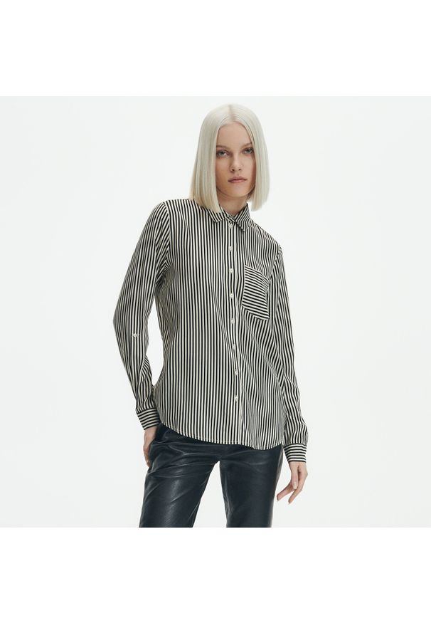 Reserved - Koszula z EcoVero™ - Beżowy. Kolor: beżowy