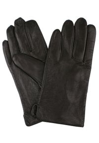 His Story - Brązowe Męskie Skórzane Rękawiczki, Skóra Bydlęca -HIS STORY- Eleganckie, Jesienno-Zimowe, Ocieplane. Kolor: brązowy, beżowy, wielokolorowy. Materiał: skóra. Sezon: zima, jesień. Styl: elegancki #1