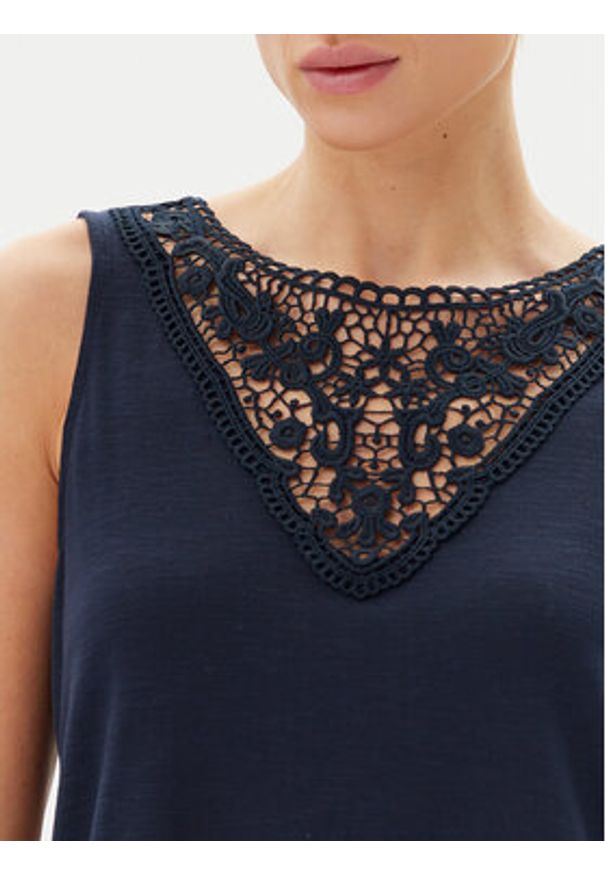 JDY Top Dodo 15296246 Granatowy Regular Fit. Kolor: niebieski. Materiał: syntetyk