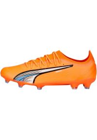 Buty piłkarskie Puma Ultra Ultimate FG/AG M 107163 01 pomarańcze i czerwienie pomarańczowe. Kolor: pomarańczowy. Materiał: materiał. Sport: piłka nożna #1