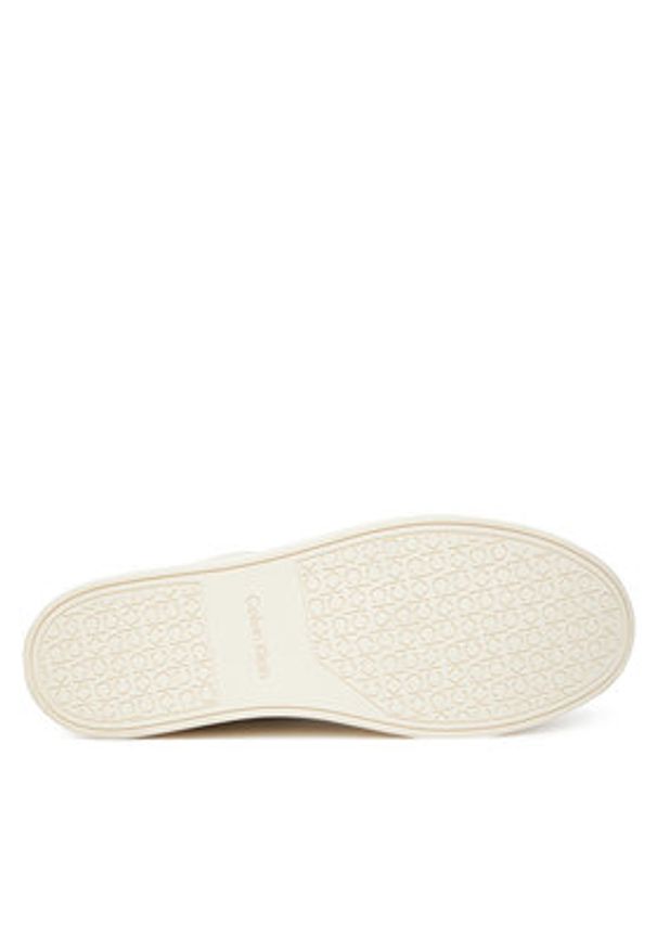 Calvin Klein Sneakersy Clean Cup Low Laceup Perf Lth HM0HM01870 Biały. Kolor: biały. Materiał: skóra