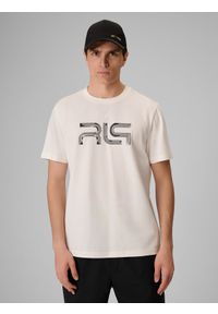 4f - 4F T-shirt regular z nadrukiem męski 4F x Robert Lewandowski - biały XL. Okazja: na co dzień, na spacer. Kolor: biały. Materiał: jersey, bawełna, materiał, dzianina. Wzór: nadruk. Sezon: lato. Styl: sportowy, klasyczny, casual #1