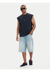 Hugo - HUGO Tank top Navertz 50509773 Niebieski Regular Fit. Kolor: niebieski. Materiał: bawełna #4