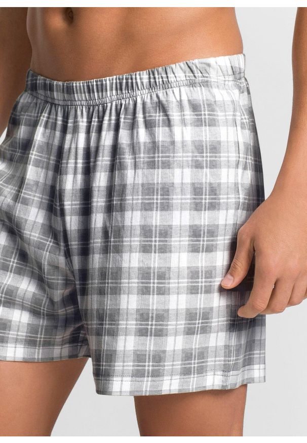 bonprix - Piżama z krótkimi spodenkami. Kolor: szary. Długość: krótkie. Wzór: nadruk