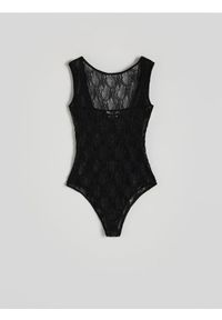Reserved - Koronkowe body - czarny. Kolor: czarny. Materiał: koronka #1