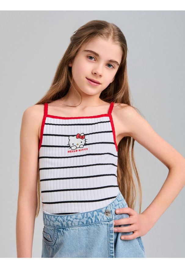 Sinsay - Koszulka na ramiączkach Hello Kitty - wielobarwny. Długość rękawa: na ramiączkach. Wzór: motyw z bajki