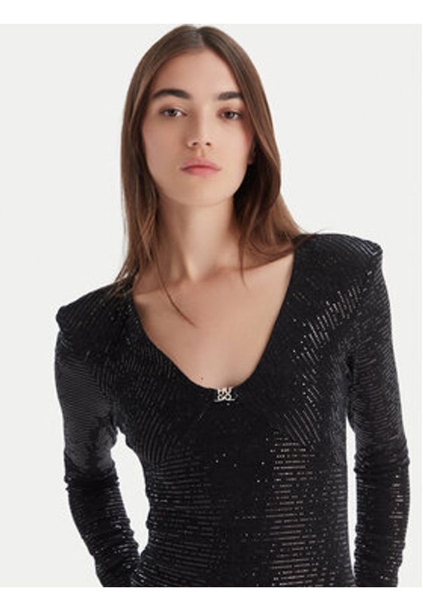 Hugo - HUGO Body Dammery 50546238 Czarny Slim Fit. Kolor: czarny. Materiał: syntetyk