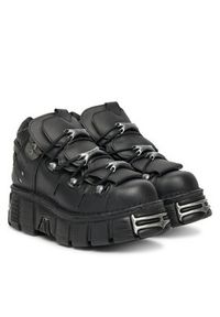 NEW ROCK Sneakersy M-106-VS1 Czarny. Kolor: czarny. Materiał: skóra #5