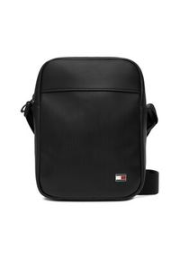 TOMMY HILFIGER - Tommy Hilfiger Saszetka Th Flag Mini Reporter AM0AM14015 Czarny. Kolor: czarny. Materiał: skóra #3