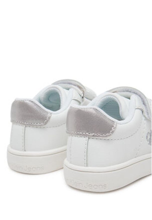 Calvin Klein Jeans Sneakersy Low Cut VelCro V1A9-82007-1355X Biały. Kolor: biały. Materiał: skóra
