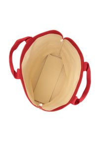 Kazar - Czerwono-kremowa torebka z tkaniny. Kolor: czerwony. Sezon: lato. Styl: wakacyjny, klasyczny #3