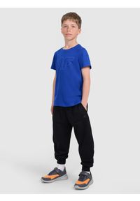 4f - 4F T-shirt regular z nadrukiem chłopięcy - niebieski 122 (6-7 lat). Okazja: na co dzień. Kolor: niebieski. Materiał: jersey, bawełna, materiał. Długość rękawa: krótki rękaw. Długość: krótkie. Wzór: nadruk. Sezon: lato. Styl: sportowy, casual, klasyczny, młodzieżowy #2
