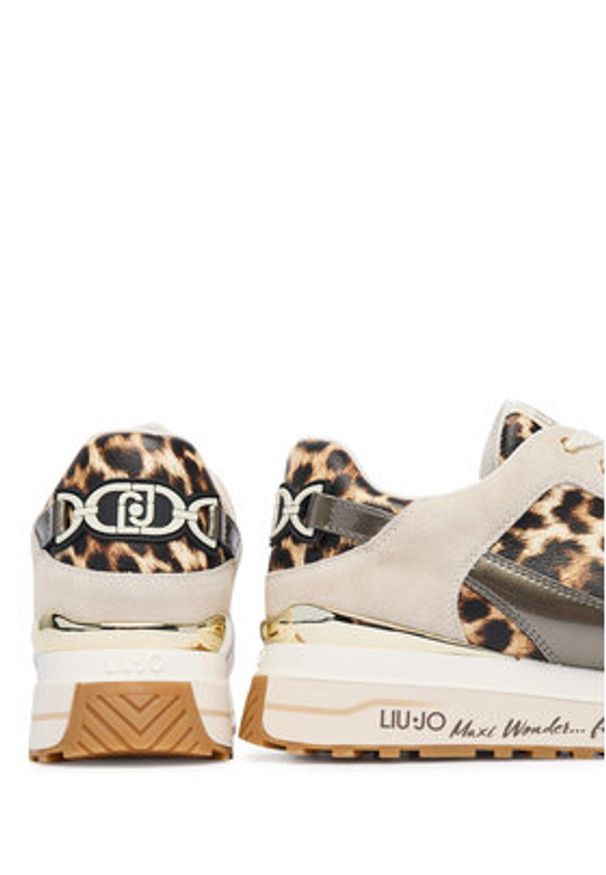 Liu Jo Sneakersy Maxi Wonder 91 BA6011 PX811 Beżowy. Kolor: beżowy. Materiał: skóra, zamsz