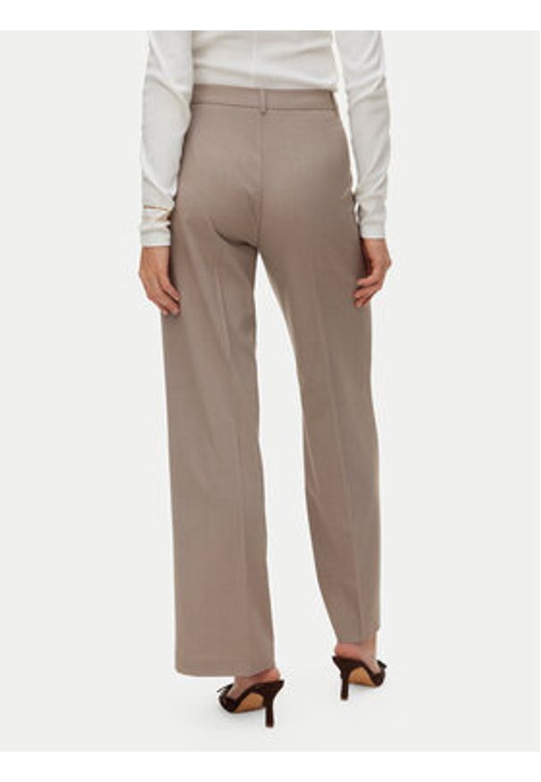 Vero Moda Spodnie materiałowe Texas 10334103 Beżowy Straight Fit. Kolor: beżowy. Materiał: syntetyk