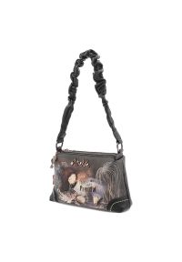 Brązowa Torebka Anekke Modna Listonoszka Damska. Kolor: brązowy. Wzór: nadruk, aplikacja. Materiał: zdobione. Styl: casual, elegancki #8