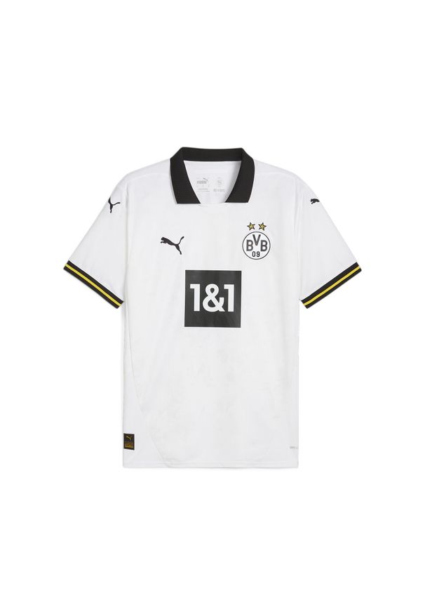Puma - Męska koszulka dodatkowa Borussia Dortmund 24/25 PUMA White. Kolor: biały. Materiał: materiał. Sport: piłka nożna