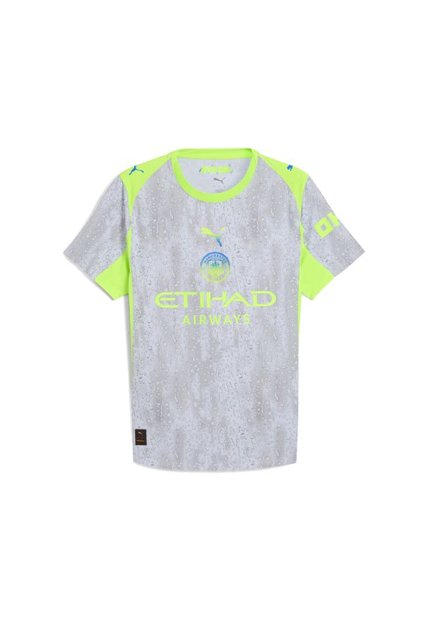 Puma - Męska autentyczna trzecia koszulka Manchester City 25/26 PUMA. Kolor: niebieski, zielony, wielokolorowy. Sport: bieganie