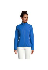 SOL'S - Damska Kurtka Soft Shell Falcon Zapinana Na Zamek Błyskawiczny. Kolor: niebieski