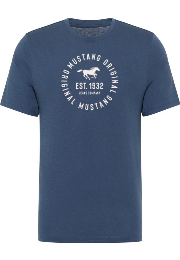 Męski T-Shirt Mustang Style Alex Dark Denim 1017992 5242. Materiał: denim