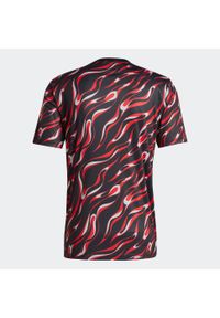 Adidas - Koszulka piłkarska ADIDAS treningowa. Kolor: czerwony, wielokolorowy, czarny. Sport: piłka nożna