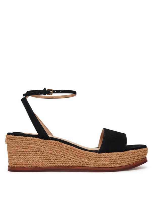 Lauren Ralph Lauren - LAUREN RALPH LAUREN Espadryle Leona 802920421001 Czarny. Kolor: czarny. Materiał: skóra, zamsz