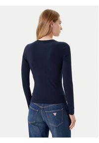 Guess Jeans Bluzka W4YI22 J1314 Granatowy Regular Fit. Kolor: niebieski. Materiał: bawełna #5