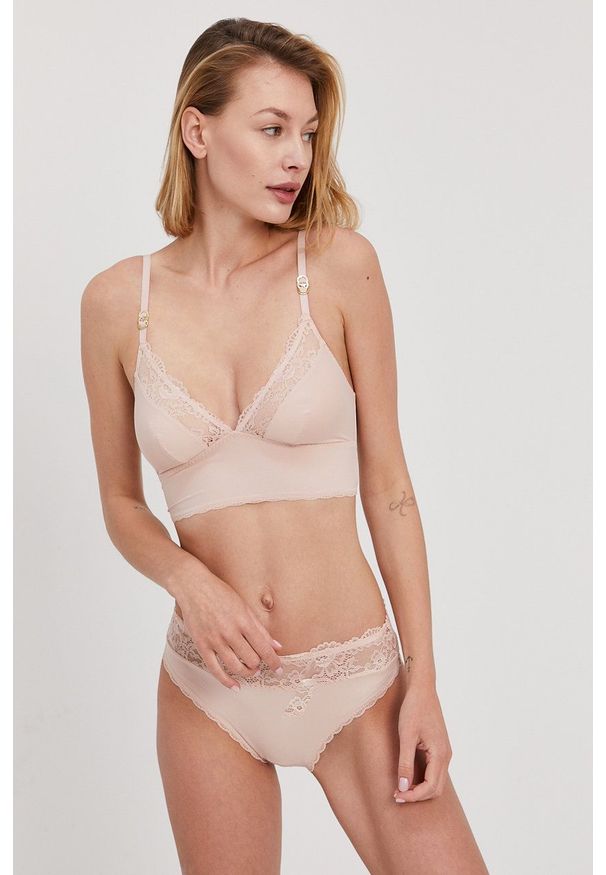 Stella McCartney Lingerie - Biustonosz. Kolor: różowy. Materiał: poliamid. Rodzaj stanika: odpinane ramiączka