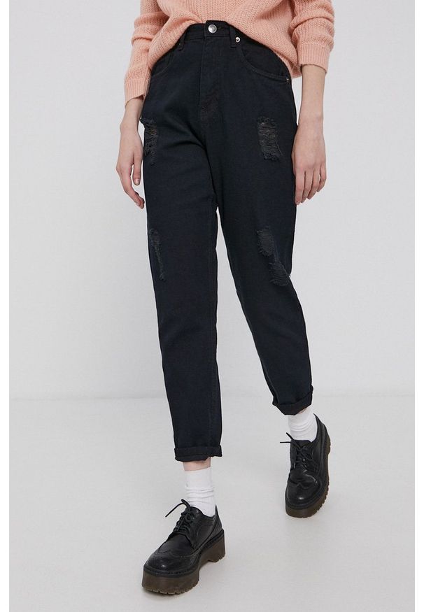 Brave Soul Jeansy damskie high waist. Stan: podwyższony. Kolor: czarny