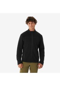 quechua - Polar turystyczny męski Quechua MH100 zamek. Typ kołnierza: kołnierzyk stójkowy. Kolor: czarny. Materiał: poliester, materiał. Sport: turystyka piesza, wspinaczka #1