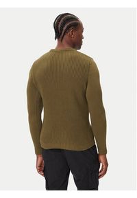 Aeronautica Militare Sweter 252MA1571UL00409 Zielony Slim Fit. Kolor: zielony. Materiał: bawełna #5